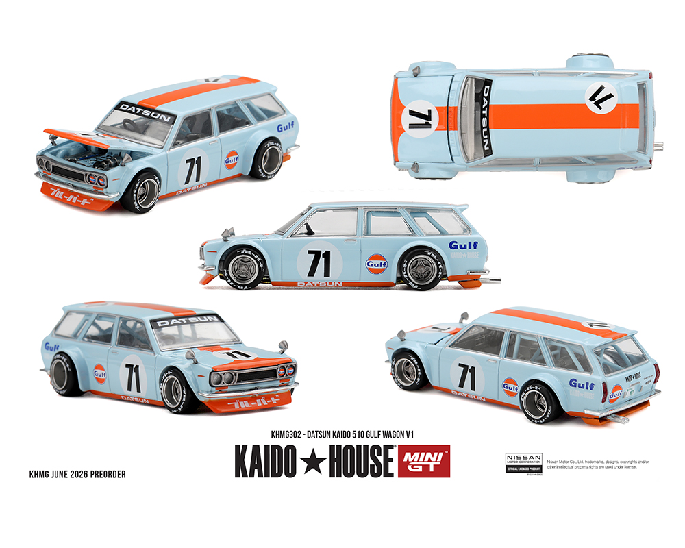 Datsun 510 Gulf Wagon 1:64 Kaido House